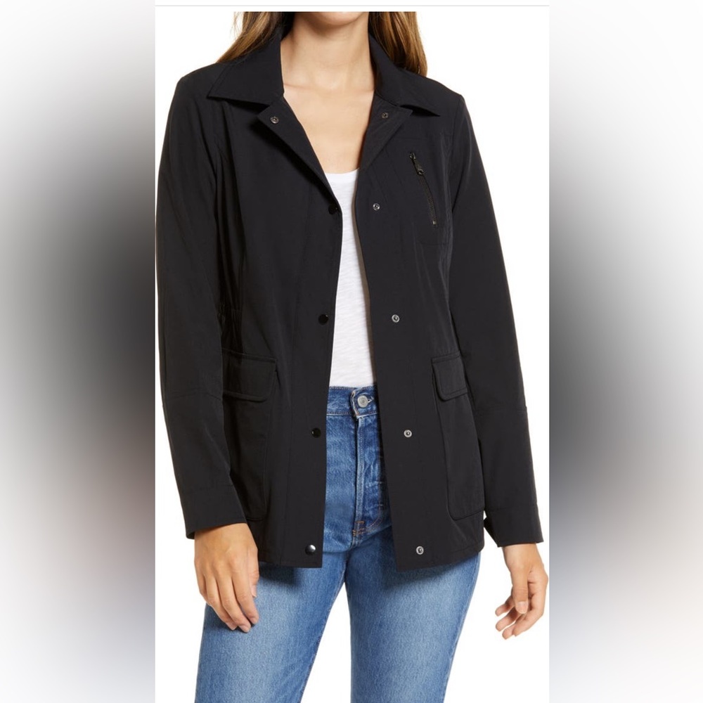 EUC Sam Edelman Shirt Jacket in XXL. Black, Water Resistant.